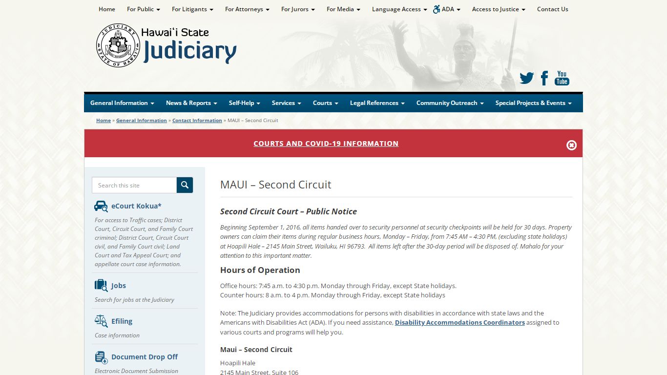 Judiciary | MAUI – Second Circuit